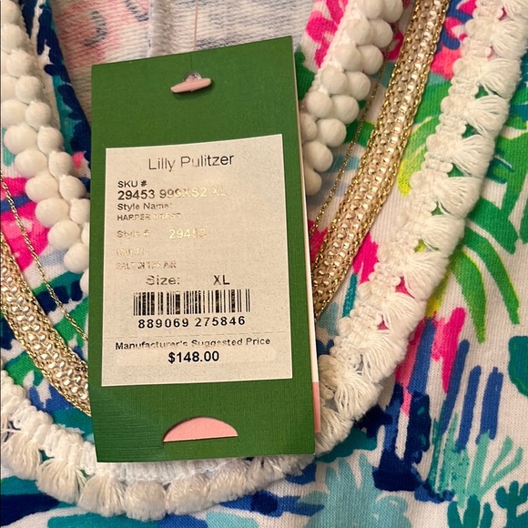 Colorful Tropical Print Dress and Shorts Set - family matching - Picture 5 of 7